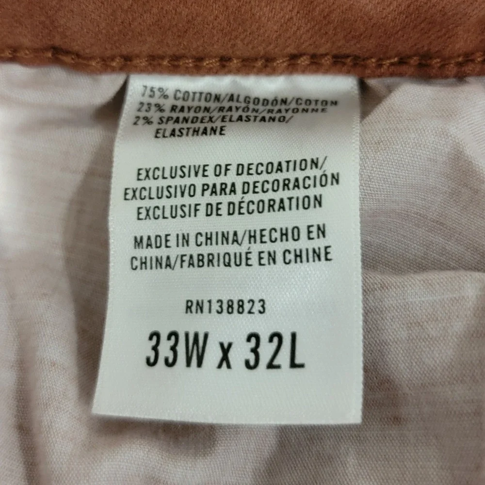 Shyanne Women's Tulip Flare Jeans Size 33 Rust Orange Bell Bottom Western - Picture 10 of 12